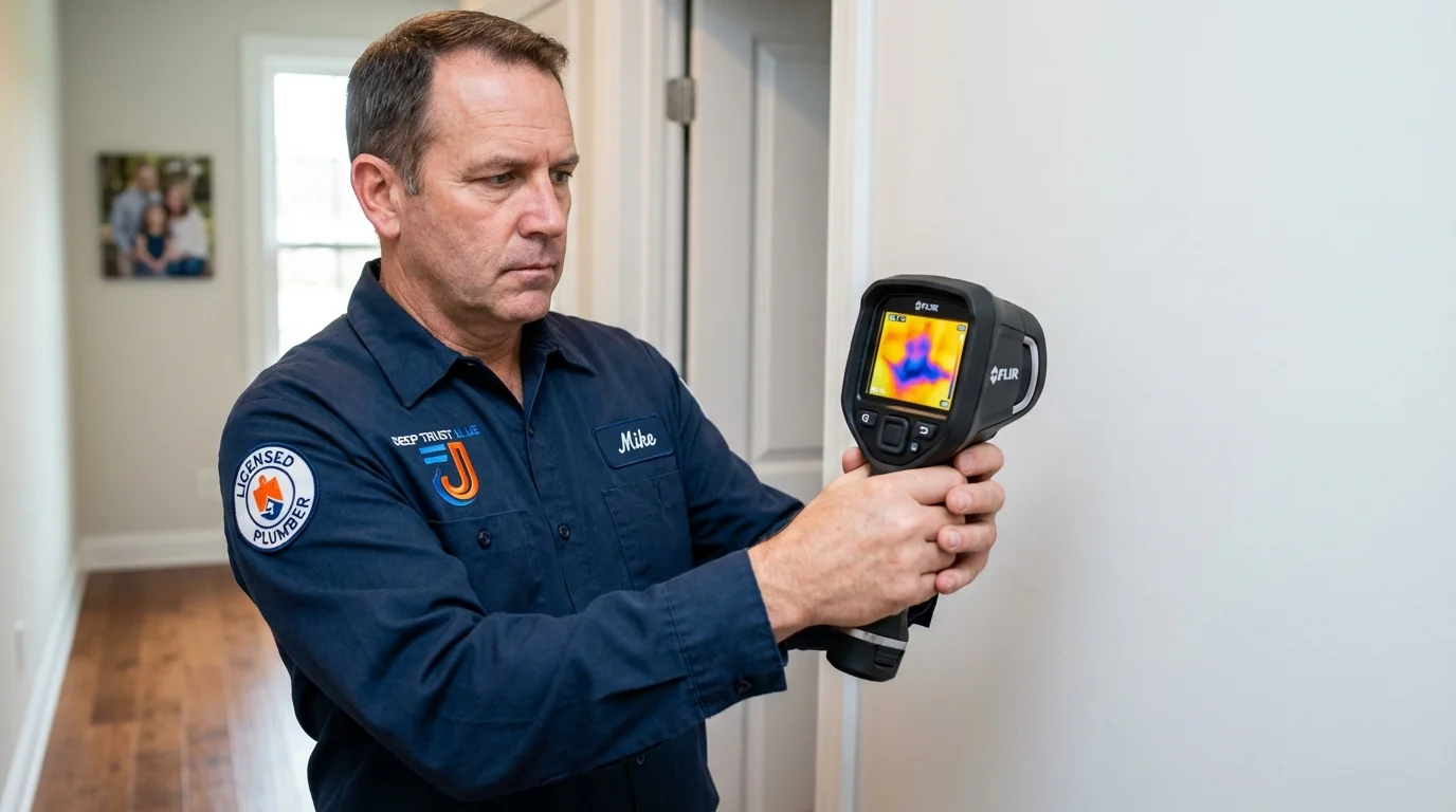 Thermal imaging leak detection by Johns Plumbing LLC in Afton